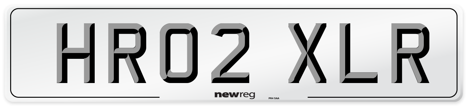 HR02 XLR Number Plate from New Reg